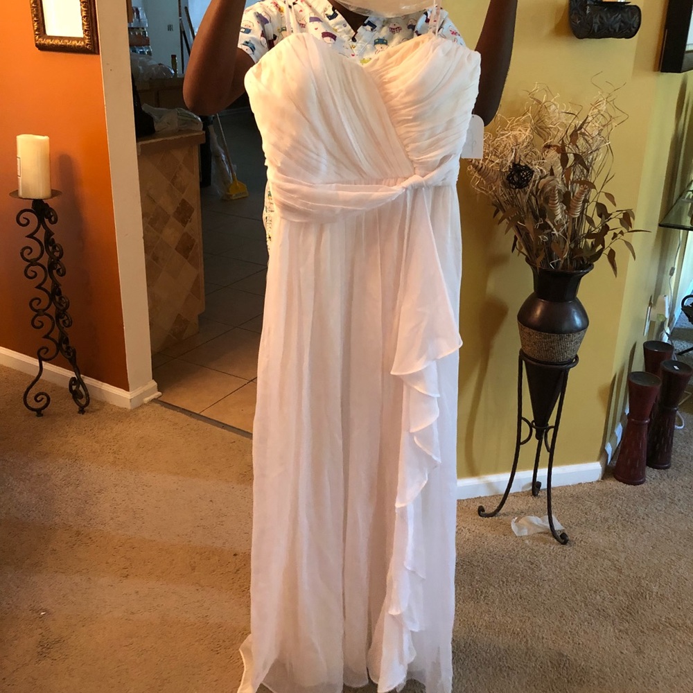 White sheer Jessie Simpson dress.